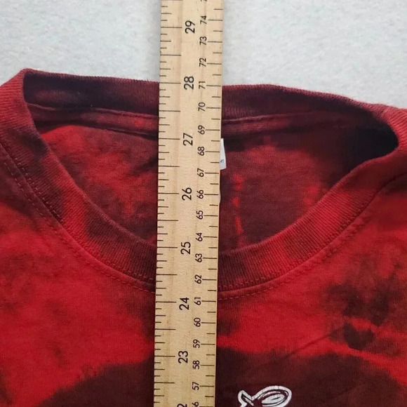 Rasta Lion Graphic Reggae Shirt Mens Size Large Red Tie  Dye Mexico Vacation Tee - Picture 5 of 10